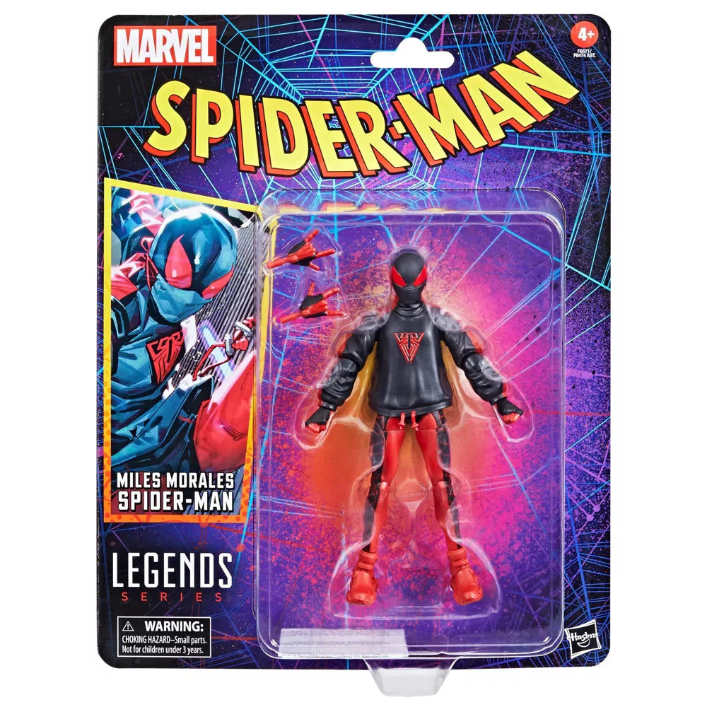 Spider-Man Retro Marvel Legends Miles Morales 6-Inch Action Figure