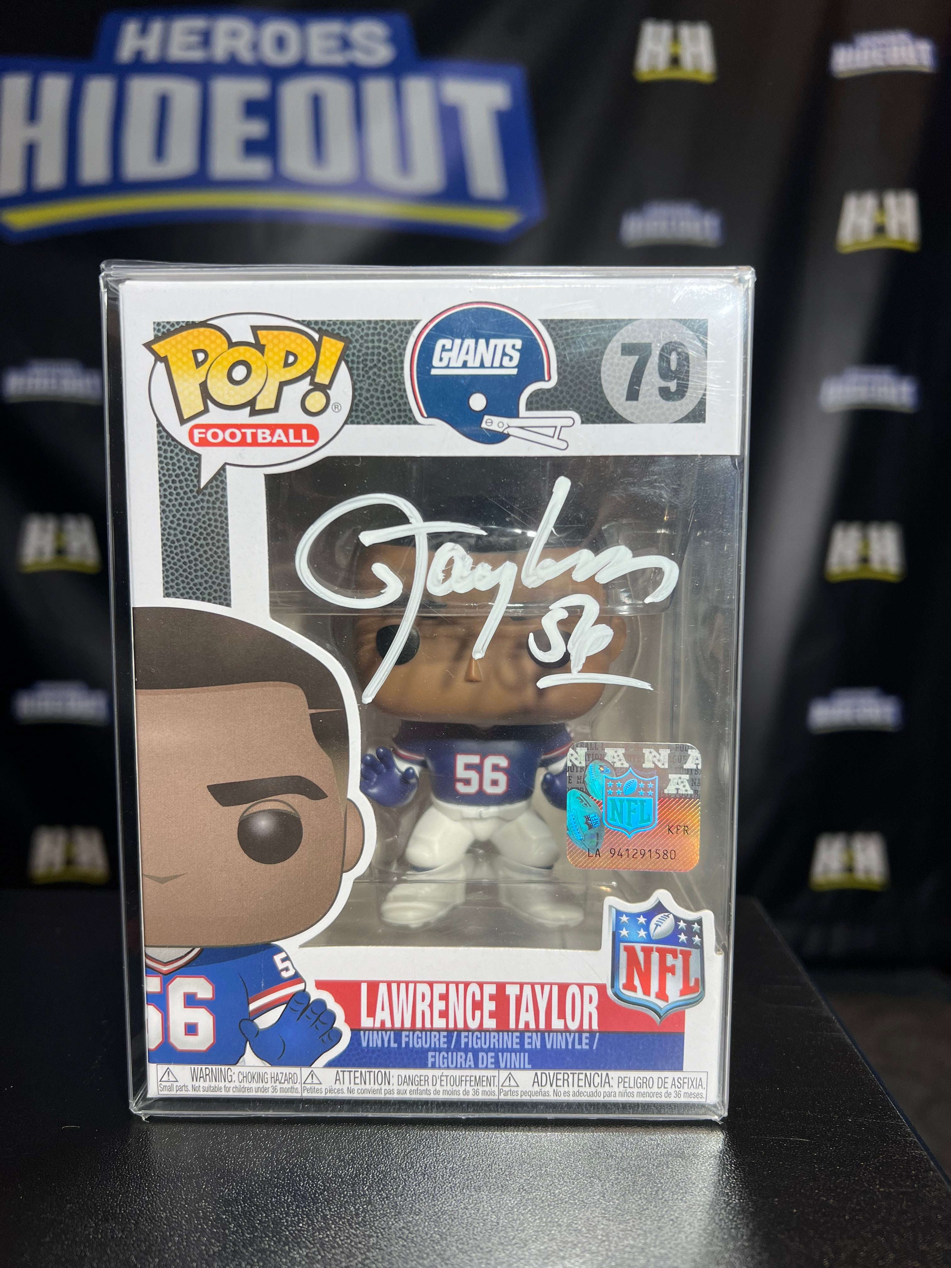 Lawrence Taylor 79 (Signed in White and JSA'd) LP