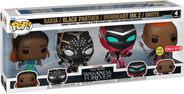 Nakia/Black Panther/Ironheart MK2/Okoye 4 Pk. (GITD)(Target Ex.)