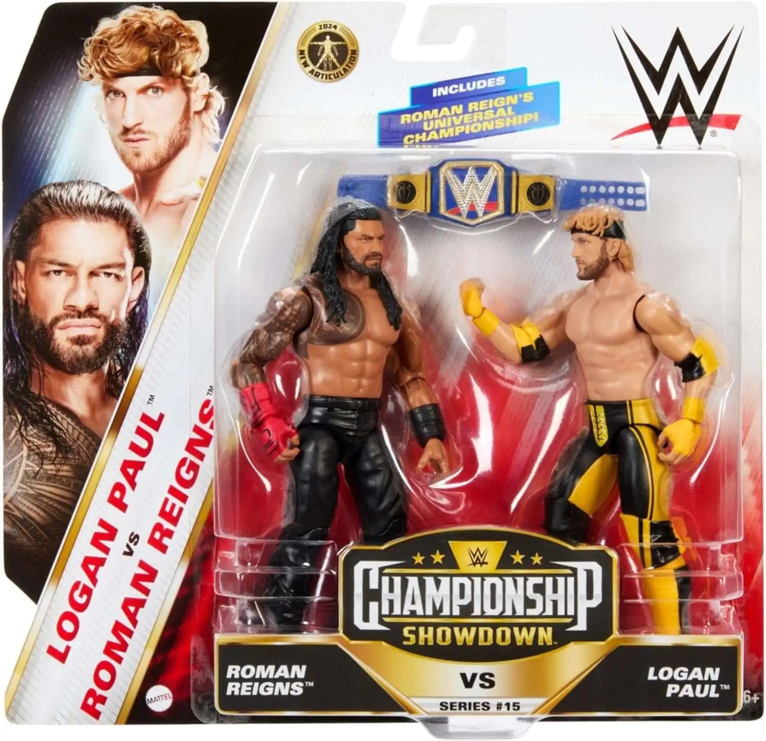 WWE Championship Showdown Series #15 : Roman Reigns and Logan Paul 2 Pack